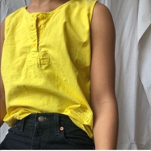 Vintage small cotton “right thing” yellow tank